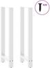 vidaXL Bartischbeine Weiß 2 Stk. 40x(110-111) cm Stahl 4013349 Bild 3