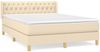 vidaXL Boxspringbett mit Matratze Creme 140x200 cm Stoff 3130518 Bild 2