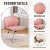 Armlose Bürostühle, Lesesessel mit breiten Polstern Wohnstühle zum Sitzen mit gekreuzten Beinen Wippfunktion höhenverstellbar 360° drehbar, Stoff, Schwarz Bild 4
