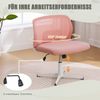 Armlose Bürostühle, Lesesessel mit breiten Polstern Wohnstühle zum Sitzen mit gekreuzten Beinen Wippfunktion höhenverstellbar 360° drehbar, Stoff, Schwarz Bild 2