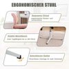 Armlose Bürostühle, Lesesessel mit breiten Polstern Wohnstühle zum Sitzen mit gekreuzten Beinen Wippfunktion höhenverstellbar 360° drehbar, Stoff, Schwarz Bild 5