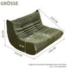 HAUSS SPOLE Sitzsack 2-Sitzer Lazy-Sofa aus Teddy-Samt, modernes Design, Wohnzimmer grün (1 St), Relaxsessel Polstermöbel Bild 4