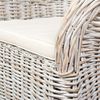 Rattan-Sessel CHARLOTTE White-Washed mit Sitzkissen Stuhl Armlehnstuhl Rattan Bild 5