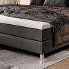 Boxspringbett Sunny Plus 180x200 cm Webstoff Anthrazit mit Topper-Optik Bild 2