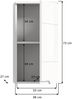 xonox. home Bad Solero X7WA9721 Hängeschrank Stauraumhochschrank Vorratsschrank in Weiß Nachbildung und weiß Hochglanz tiefzieh, ca. B/H/T: 38 x 73 x 27 cm Bild 4