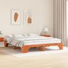 vidaXL Bettrahmen Wachsbraun 180 x 200 cm Massives Kiefernholz 872937 Bild 3