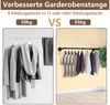 Clanmacy Kleiderstange 3 St Kleiderständer Garderobenstange im Industrie-Design 92cm (Wandgarderoben, Garderobenstangen, 3 St, 3x Kleiderstange, Mit 36 Haken, 24 Schrauben, 24 Kunststoffteile), Hohe Belastbarkeit bis 65kg,Einfache Installation, Hängend Bild 3