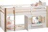 Hochbett aus Massivholz mit Lattenrost, 90x200 cm, Weiß, ohne Matratze Bild 5
