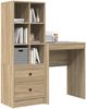 vidaXL Schreibtisch mit Schubladen mit Regal 2 pcs Sonoma-Eiche 3337299 Bild 3