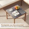 COSTWAY Gartenlounge-Set, (3-tlg), Balkonmöbel Set Rattan mit Esstisch Bild 4