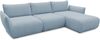 DOMO. collection Ecksofa 800 022, Modulsofa in L-Form mit Taschenfederkern und attraktiver Biese-Naht, Sofa, Polsterecke, Eckcouch 276 x 168 x 79 cm (BxTxH), hellblau Bild 2