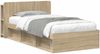 vidaXL Bettgestell mit Stauraum Sonoma-Eiche 90 x 190 cm Holzwerkstoff 3433333 Bild 2