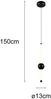 Moderne LED Pendelleuchte MELITA 1-flammig, dimmbar, Metall Schwarz Ø 13cm Bild 4