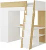 Vente-unique - ARMONESA Bett Holz, Platte BeigeWeiß - B 137 cm x H 188 cm x L 196 cm Bild 4