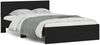 vidaXL Bettgestell mit Kopfteil Schwarz 120x200 cm 3207491 Bild 2