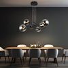 LED Pendelleuchte, Metall schwarz, Rauchglas, L 62,2 cm Bild 3