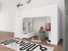Vente-unique - COLUMI Bett Holz, Platte Weiß - B 110 cm x H 140 cm x L 200 cm Bild 5