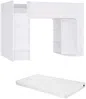 Vente-unique - COLUMI Bett Holz, Platte Weiß - B 110 cm x H 140 cm x L 200 cm Bild 4