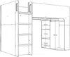Vente-unique - COLUMI Bett Holz, Platte Weiß - B 110 cm x H 140 cm x L 200 cm Bild 5