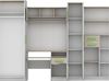 Deine Möbel 24 Jugendzimmer-Set MIKI Jugend-Schrankwand Jugendzimmer Jugendmöbel 5-teilig in Weiß, (Set, 5-tlg, 5-teiliges Möbelset für das Jugendzimmer), Schreibtisch, Schreibtisch Aufsatz, 2x Regal, Schrank Bild 3
