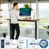 Desktopia Pro X - Elektrisch höhenverstellbarer Schreibtisch / Ergonomischer Tisch mit Memory-Funktion, Eiche Echtholz, Gestell Weiß, 180x80 cm Bild 2