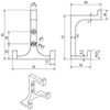 SO-TECH® Kleiderhaken Garderobenhaken QUADRATO 8,1 x 7 cm, (1-St), schwarz matt inklusive Befestigungsschrauben Bild 3