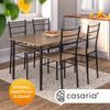 CASARIA® Esstisch-Set, Holz, braun, mit 4 Stühlen Bild 2