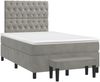 vidaXL Boxspringbett mit Matratze Hellgrau 120x190 cm Samt 3270487 Bild 2