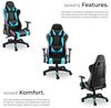 tectake Gaming-Stuhl Gamingstuhl (Set, 1 St), Verstellbare Rücken- und Armlehnen für ergonomisches Sitzen Bild 3