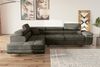Stylefy Marokko Ecksofa Braun Velours MONOLITH Links Bild 3