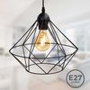 LED-Leuchtmittel B.K.Licht Pendelleuchte Retro Draht Vintage Schwarz Ø32cm max. 40W Bild 2