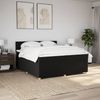 vidaXL Boxspringbett mit Matratze Schwarz 200x200 cm Stoff 3289089 Bild 4