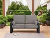 Outdoor 2-Sitzer Gartensofa, schwarze Metallbeine, Gartensofa für die Terrasse - ELBA S2 - grau Bild 2