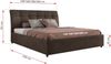 MKS Möbel 'Gala Classic' Polsterbett mit Bettkasten, Braun, 200 x 200 cm, Samt, Multipocket | H3 - mittelfest Bild 4
