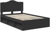 vidaXL Bettrahmen Schwarz 120 x 200 cm Massives Kiefernholz 3413327 Bild 4