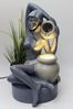 Arnusa Gartenbrunnen Springbrunnen 60 cm BK861 mit LED Beleuchtung Zimmerbrunnen, für den Innen- und Außenbereich Wasserspiel Bild 5