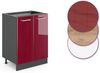 Küchenunterschrank R-Line Rot Hochglanz 60 cm , AP Eiche Vicco Bild 5