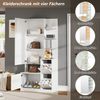 Merax Garderoben-Set Schmaler Flurschrank mit Spiegel & Schuhaufbewahrung, (1-St), Möbelset Kompaktgarderobe mit 2 Türen und 5 Ablageflächen, 85 x 40 x 180 cm Bild 4