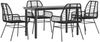 vidaXL 5-teiliges Garten-Esszimmerset aus schwarzem Polyrattanglas 3334536 Bild 2