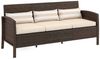 Outsunny Gartenbank Rattan Sofa mit Kissen (Gartenmöbel, 1-St, Garten Loungesofa), Stahl, Braun, 173 x 68 x 78 cm Bild 2