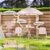 AIYAPLAY Garten-Kindersitzgruppe Kindersitzgarnitur, (Kindertisch mit 2 Klappstühlen, 4-tlg, Kindersitzgarnitur), für Kinder 2-5 Jahre, für Garten, Hinterhof, Terrasse Bild 3