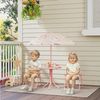 AIYAPLAY Garten-Kindersitzgruppe Kindersitzgarnitur, (Kindertisch mit 2 Klappstühlen, 4-tlg, Kindersitzgarnitur), für Kinder 2-5 Jahre, für Garten, Hinterhof, Terrasse Bild 5
