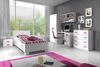 Deine Möbel 24 Jugendzimmer-Set INGE Jugendzimmer Jugendmöbel Kinderzimmer komplett 6-teilig, (Set, 6-tlg, Bett, Nachttisch, Schreibtisch, Hängeregal, Kleiderschrank, Kommode), Kinderzimmer Set Weiß Griffe Rosa Blau Grün aus Laminatplatte Bild 5