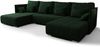 AX LIVING Grün U Form Sofa mit Schlaffunktion Florinna 345cm Bild 2