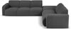 Micadoni Ecksofa Molino 6-Sitzer Rechts Boucle Dunkelgrau Bild 2