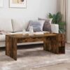 vidaXL Couchtisch Geräucherte Eiche 101,5 x 50 x 37 cm Holzwerkstoff 891196 Bild 4