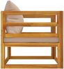 vidaXL Gartensessel mit Kissen Taupe Massivholz Akazie 360007 Bild 3