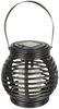 BURI Solar Gartenlaterne Rattanoptik Flackerkerze Gartenleuchte Gartendeko Solarlampe Bild 2
