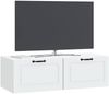 vidaXL Wandmontierter TV-Schrank Weiß 98 x 41 x 30 cm Holzwerkstoff 899375 Bild 2
