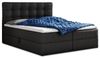 Boxspringbett Best mit 2 Bettkästen, Doppelbett mit Bonell-Matratze und Topper, Polsterbett, Bett (Schwarz (Inari 100), 160 x 200 cm) Bild 4